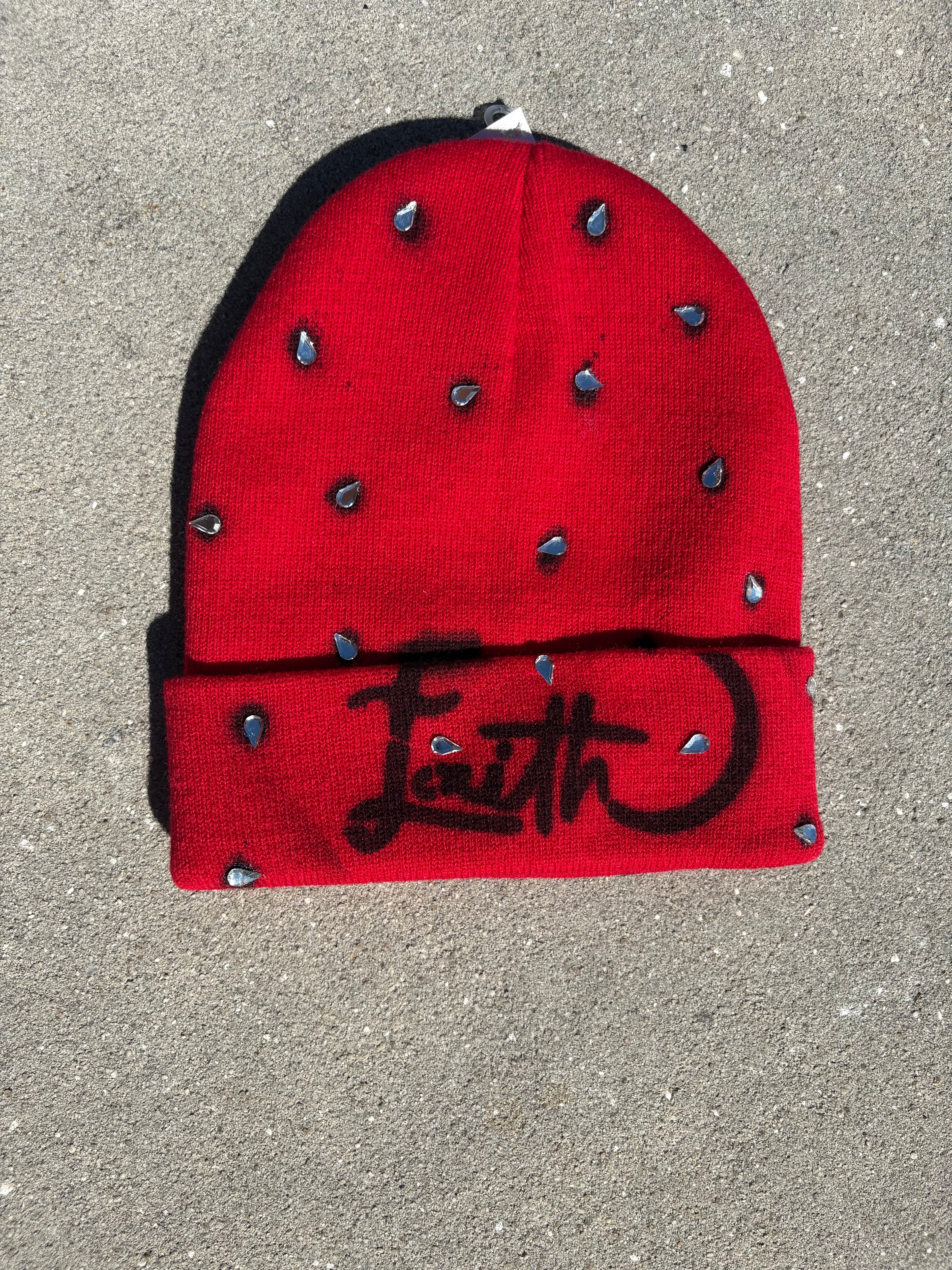 “Faith” Rhinestone Beanie