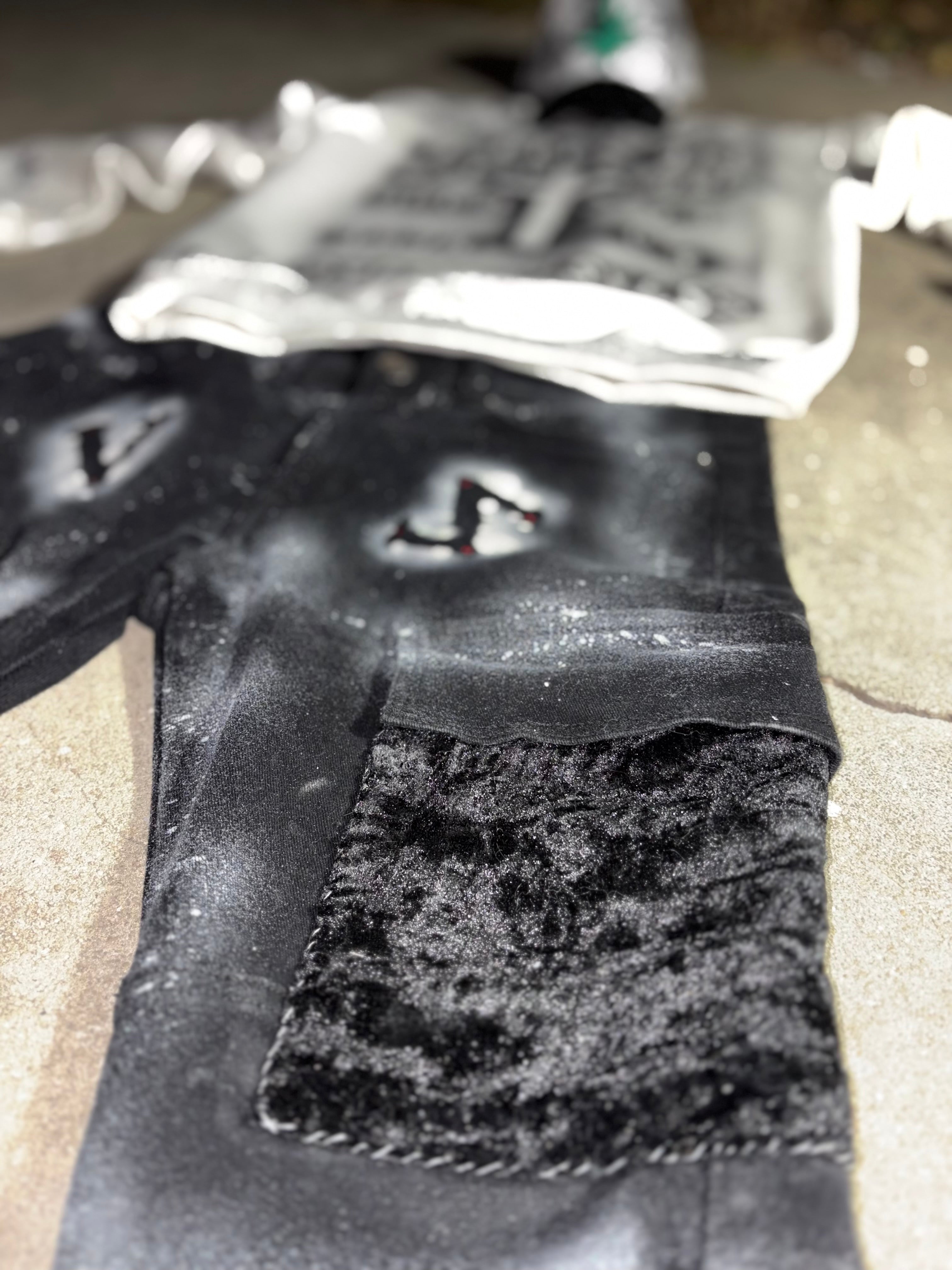 Suede pocket Cargo Jeans