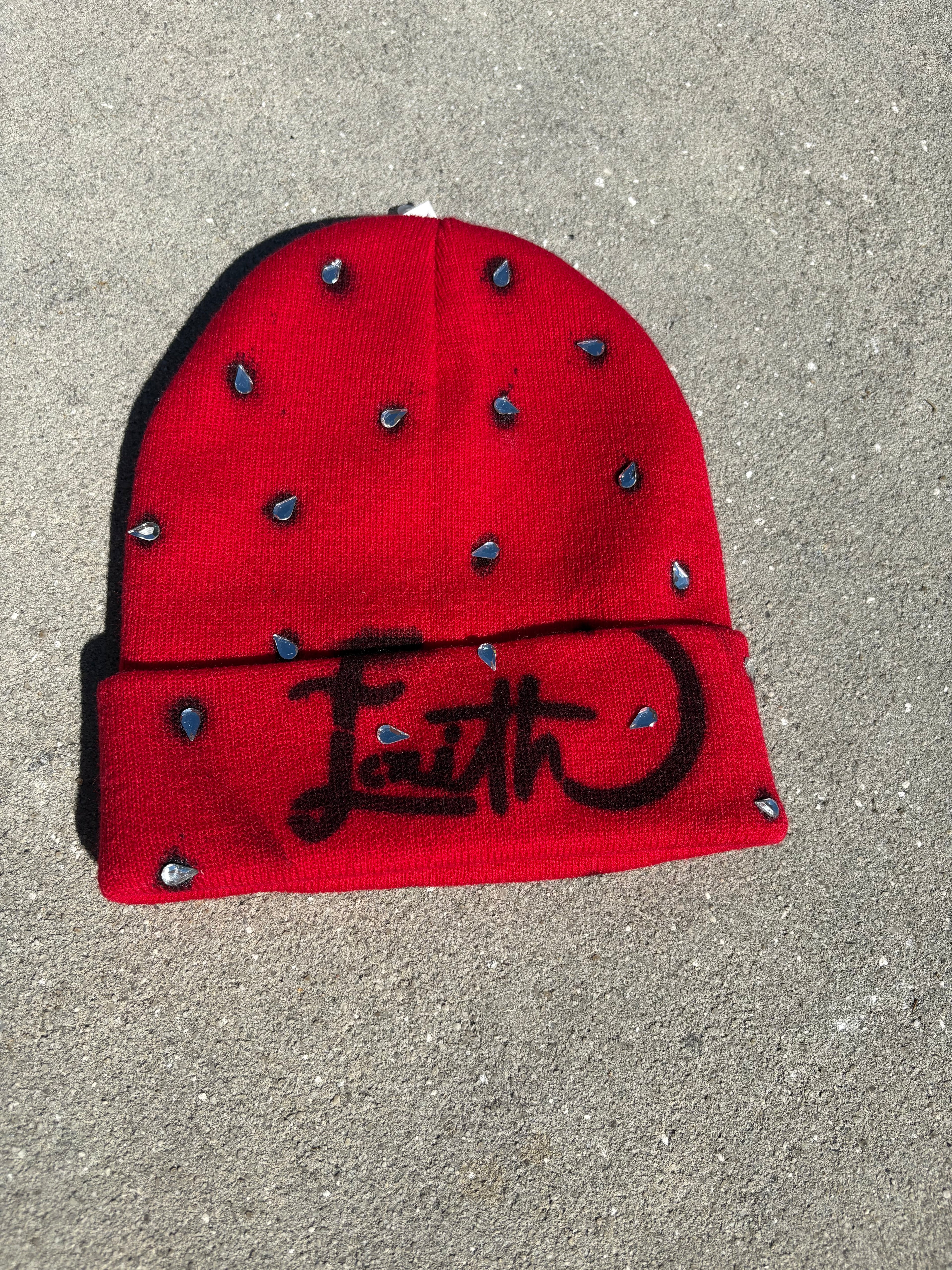 “Faith” Rhinestone Beanie