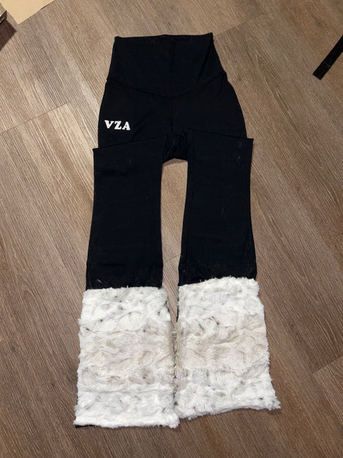 Fur bottom VZA belled leggings