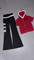 Woman’s Red Bell Slim Set 1:1
